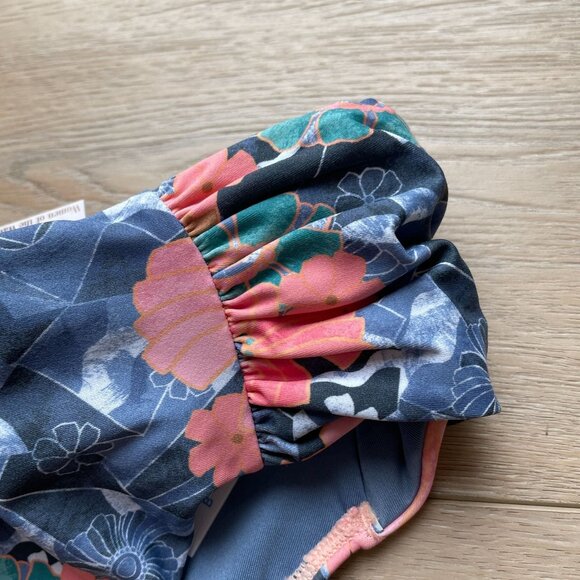 NEW ONeill Womens XL Jadia Floral Long Beach Bikini Bottom Cheeky Coverage - Picture 2 of 8